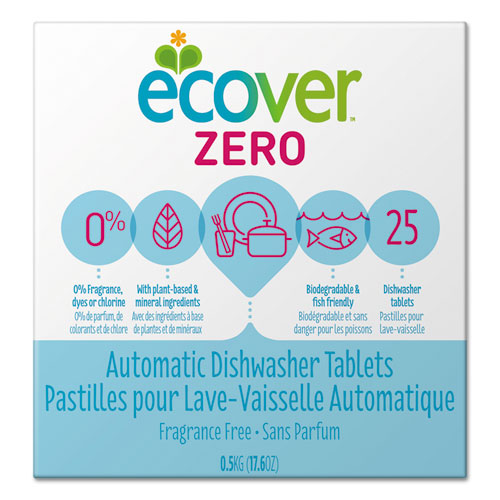Ecover™ Auto Dishwashing Tablets, Unscented, 25/Box, 12/Carton