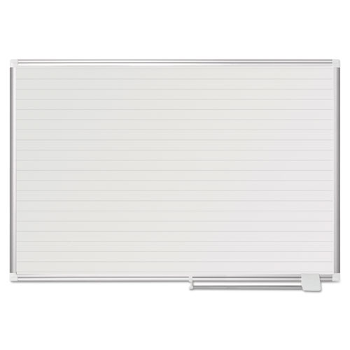 MasterVision® Ruled Planning Board, 48 x 36, White/Silver