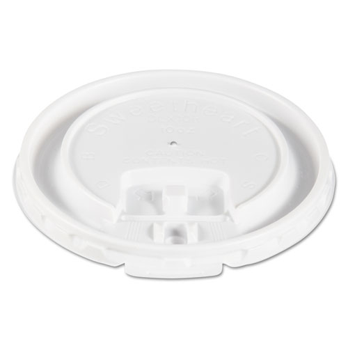 Lift Back and Lock Tab Cup Lids for Foam Cups, Fits 10 oz Trophy Cups, White, 2,000/Carton SCCDLX10R