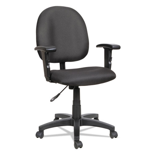 Alera Essentia Series Swivel Task Chair with Adjustable Arms, Supports Up to 275 lb, 17.71" to 22.44" Seat Height, Black
