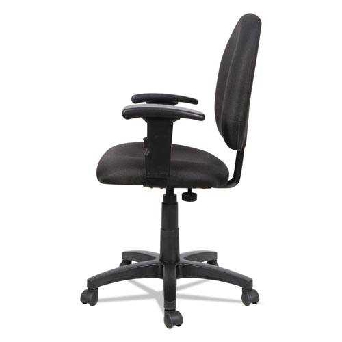 Image of Alera® Essentia Series Swivel Task Chair With Adjustable Arms, Supports Up To 275 Lb, 17.71" To 22.44" Seat Height, Black