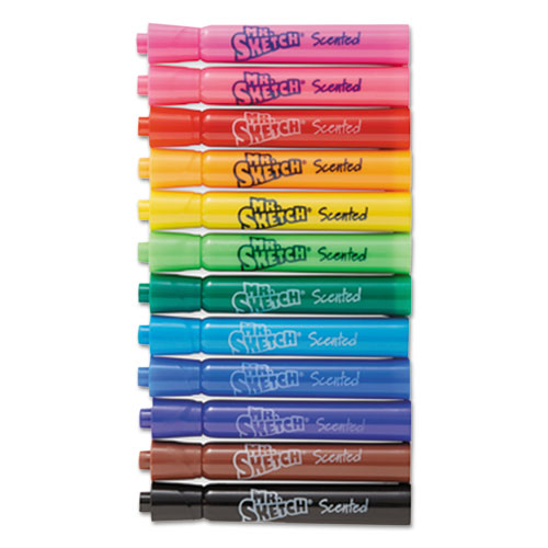 Image of Scented Watercolor Marker Classroom Set, Broad Chisel Tip, Assorted Colors, 192/Set