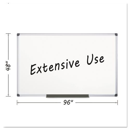 Porcelain Value Dry Erase Board, 48 X 96, White, Aluminum Frame