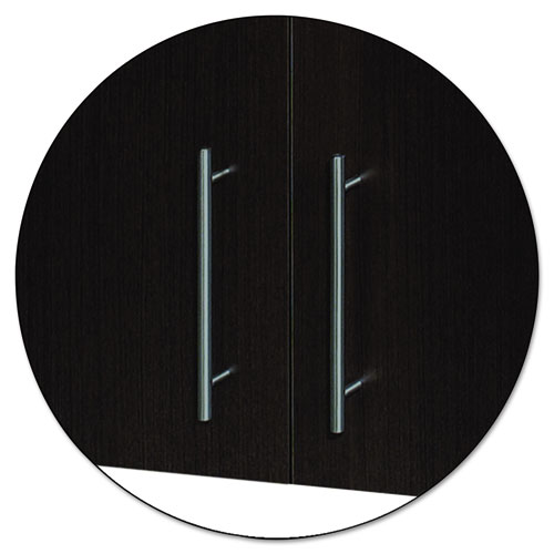 Image of Mastervision® Conference Cabinet, Porcelain Magnetic Dry Erase Board, 48 X 48, White Surface, Ebony Wood Frame