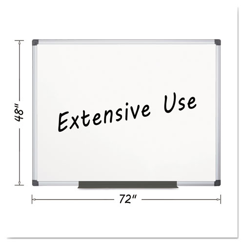 Porcelain Value Dry Erase Board, 48 x 72, White, Aluminum Frame