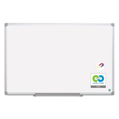 Image of Mastervision® Earth Silver Easy-Clean Dry Erase Board, 72 X 48, White Surface, Silver Aluminum Frame