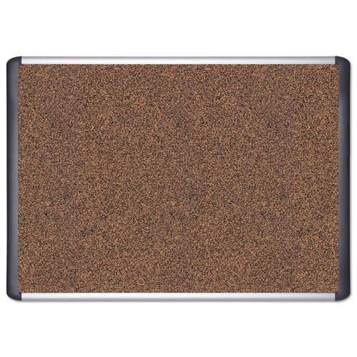 Tech Cork Board, 36x48, Silver/Black Frame