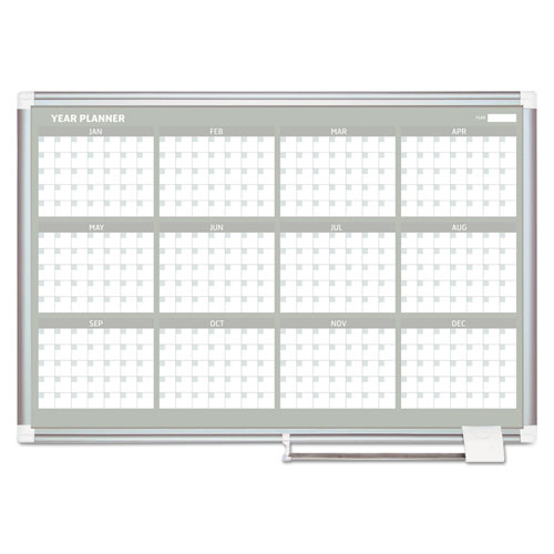12 Month Year Planner, 36x24, Aluminum Frame