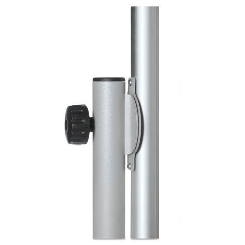 Image of Mastervision® Revolver Easel, 35.4 X 47.2, 80" Tall Easel, Vertical Orientation, White Surface, Silver Aluminum Frame