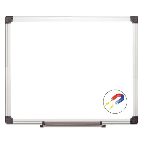 Mastervision® Value Lacquered Steel Magnetic Dry Erase Board, 24 X 36, White Surface, Silver Aluminum Frame
