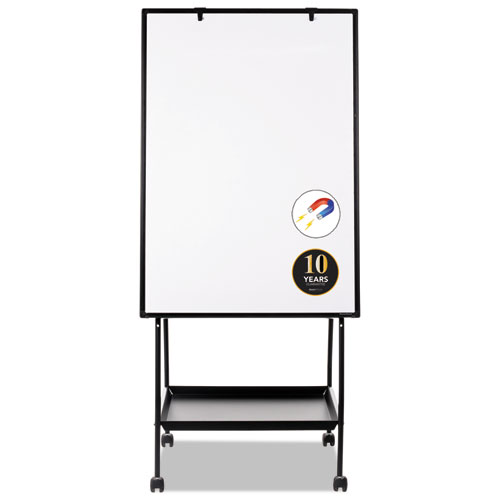 Image of Mastervision® Creation Station Magnetic Dry Erase Board, 29.5 X 74.88, White Surface, Black Metal Frame