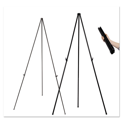 Image of Mastervision® Instant Easel, 61.5" High, Black, Steel, Lightweight