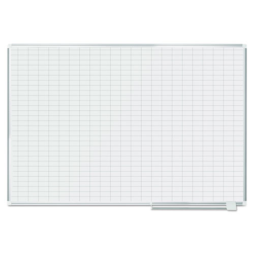 Grid Planning Board, 1 x 2 Grid, 72 x 48, White/Silver