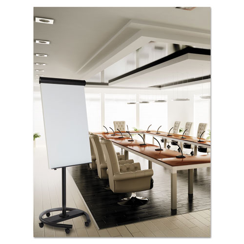 Mastervision® 360 Multi-Use Mobile Magnetic Dry Erase Easel, 27 X 41, White Surface, Black Steel Frame