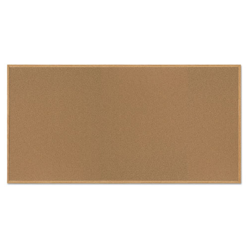 Value Cork Bulletin Board With Oak Frame, 48 X 96, Natural