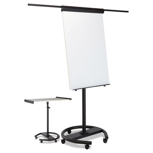 Image of Mastervision® 360 Multi-Use Mobile Magnetic Dry Erase Easel, 27 X 41, White Surface, Black Steel Frame
