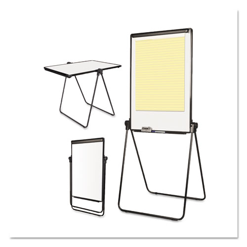 Image of Mastervision® Folds-To-A-Table Melamine Easel, 28.5 X 37.5, White, Steel/Laminate