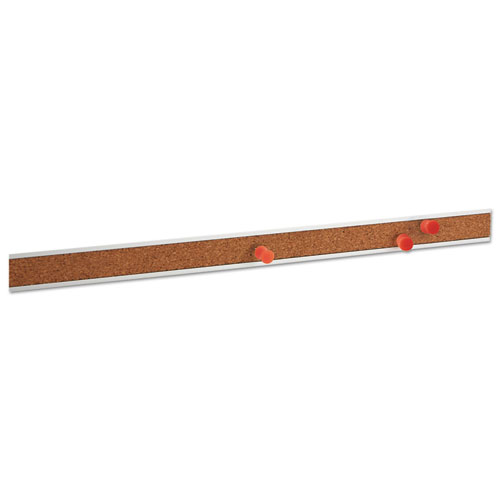 Image of Universal® Cork Bulletin Bar, 36 X 1, Brown Surface, Silver Aluminum Frame