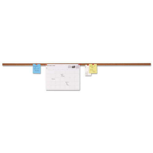 Universal® Cork Bulletin Bar, 48 X 1, Brown Surface, Silver Aluminum Frame