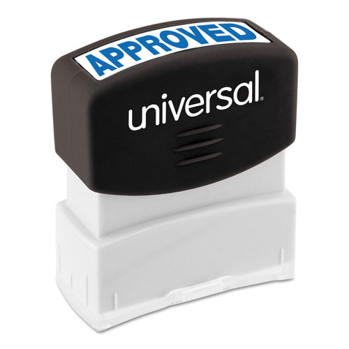Universal® Message Stamp, APPROVED, Pre-Inked One-Color, Blue