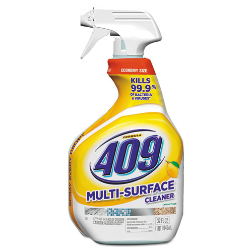 Formula 409® Multi-Surface Cleaner, Lemon, 32 oz Spray Bottle, 9/Carton