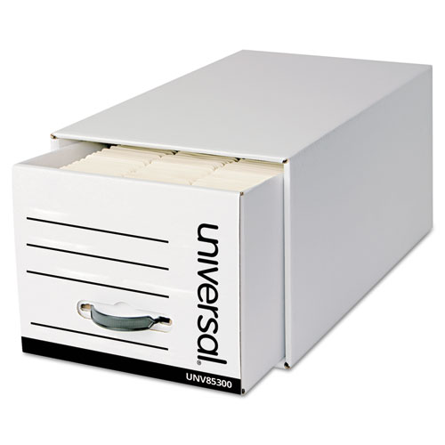 Heavy-Duty Storage Drawers, Letter Files, 14" x 25.5" x 11.5", White, 6/Carton | by Plexsupply