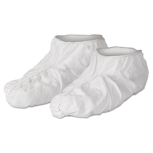 A40 LIQUID/PARTICLE PROTECTION SHOE COVERS, WHITE, ONE SIZE FITS ALL, 300/CT
