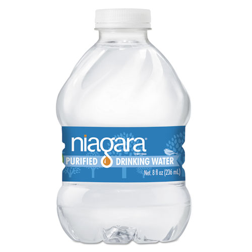 Niagara® Bottling Purified Drinking Water, 8 oz Bottle, 24/Pack, 4368/Pallet