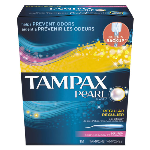 Pearl Tampons, Regular, Scented, 18/box, 12 Box/carton
