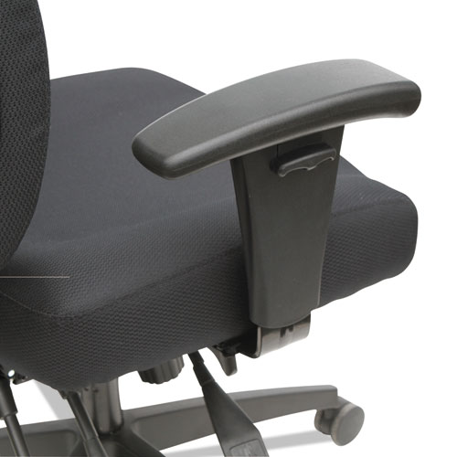 ALERA WRIGLEY SERIES 24/7 HIGH PERFORMANCE MID-BACK MULTIFUNCTION TASK CHAIR, UP TO 300 LBS, BLACK SEAT/BACK, BLACK BASE