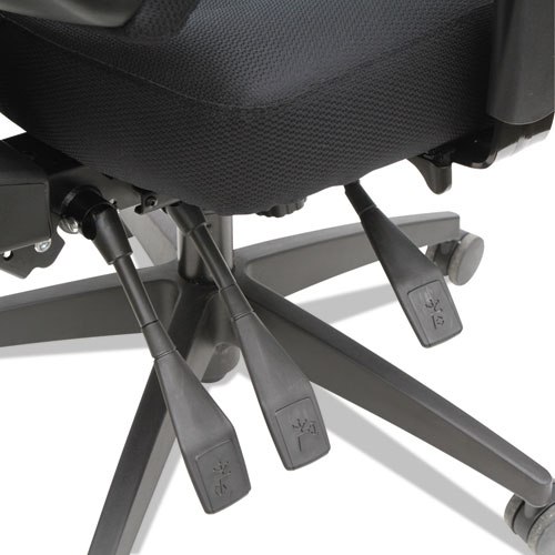 Image of Alera Wrigley Series High Performance Mid-Back Multifunction Task Chair, Supports 275 lb, 17.91" to 21.88" Seat Height, Black