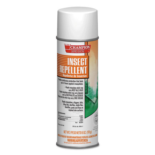 Champion Sprayon Insect Repellent, 6 Oz Aerosol, 12/carton