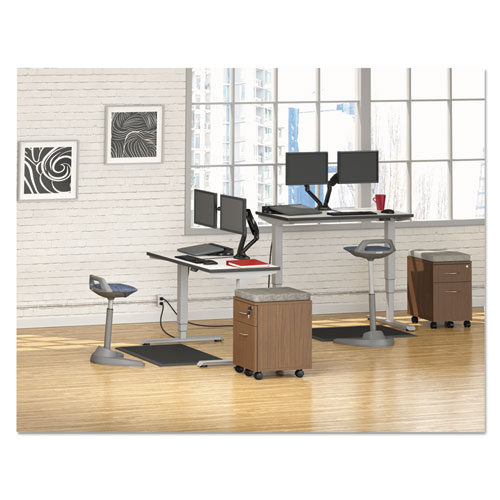 Image of Alera® Adaptivergo Sit-Stand 3-Stage Electric Height-Adjustable Table Base With Memory Control, 48.06" X 24.35" X 25" To 50.7", Gray