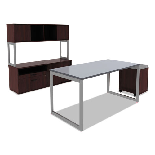 Image of Alera Open Office Desk Series Hutch, 59w x 15d x 36.38h, Mahogany
