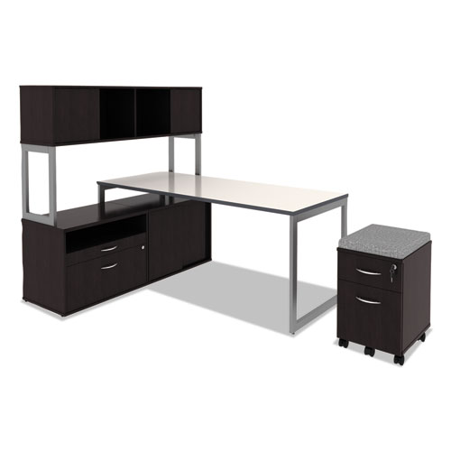 Alera Open Office Desk Series Hutch, 59w x 15d x 36.38h, Espresso