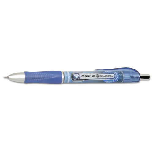 7520016539299 SKILCRAFT Needle Point Roller Ball Pen, Retractable, Fine 0.7 mm, Blue Ink, Blue/White/Black Barrel, Dozen