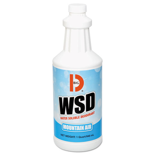 Big D Industries Water-Soluble Deodorant, Lemon Scent, 1 gal Bottle, 4/Carton