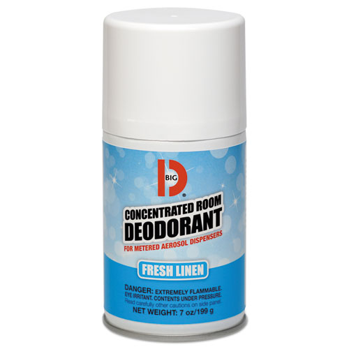 Metered Concentrated Room Deodorant, Fresh Linen Scent, 7 oz Aerosol Spray, 12/Box