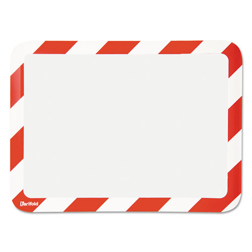 Tarifold, Inc. High Visibility Safety Frame Display Pocket-Self Adhesive,10 1/4 x 14 1/2, RD/WH