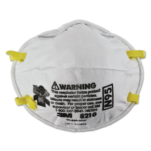 Image of 3M™ Lightweight Particulate Respirator 8210, N95, Standard Size, 20/Box