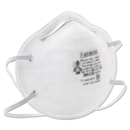 Image of 3M™ N95 Particle Respirator 8200 Mask, Standard Size, 20/Box