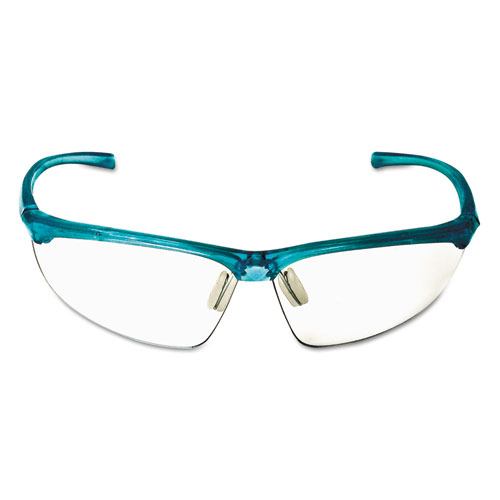 3M™ Refine 201 Safety Glasses, Half-frame, Clear AntiFog Lens, Teal Frame