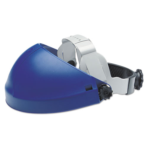 Image of 3M™ Tuffmaster Deluxe Headgear With Ratchet Adjustment, 8 X 14, Blue