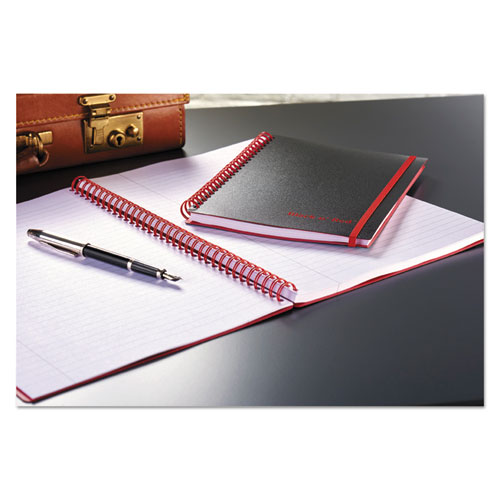 Image of Black N' Red™ Flexible Cover Twinwire Notebooks, Scribzee Compatible, 1-Subject, Wide/Legal Rule, Black Cover, (70) 11 X 8.5 Sheets