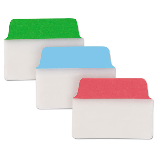 Image of Avery® Ultra Tabs Repositionable Tabs, Standard: 2" X 1.5", 1/5-Cut, Assorted Colors (Blue, Green And Red), 24/Pack