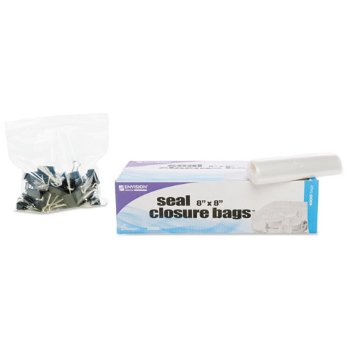 Stout® by Envision™ Envision Zipper Seal Closure Bags, Clear, 10 x 10, 500/Carton