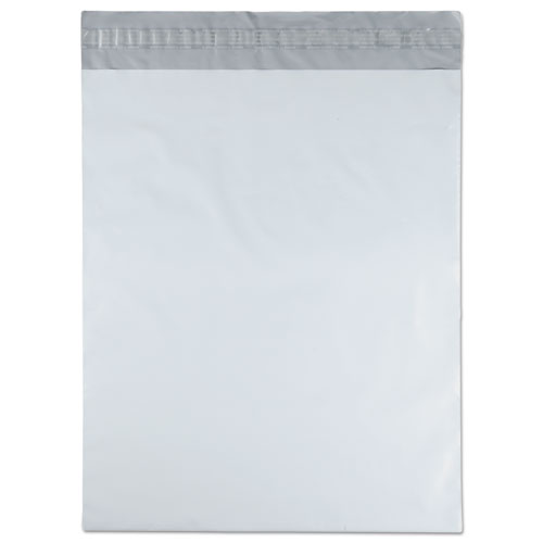 Redi-Strip Poly Mailer, #5 1/2, Square Flap, Redi-Strip Closure, 14 x 17, White, 100/Pack