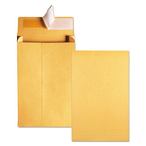 Redi-Strip Kraft Expansion Envelope, #10 1/2, Square Flap, Redi-Strip Closure, 9 x 12, Brown Kraft, 25/Pack