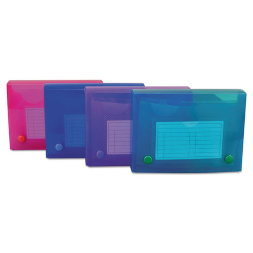 C-Line® Index Card Case, Holds 200 4 x 6 Cards, Polypropylene, Assorted Colors