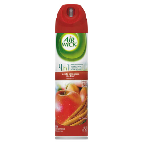 Air Wick® 4 in 1 Aerosol Air Freshener, 8 oz Can, Apple Cinnamon Medley